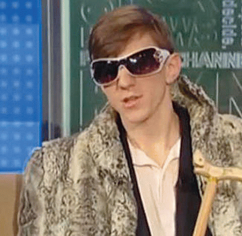 James O'Keefe in the pimp get-up he did not wear when he went in to smear ACORN.