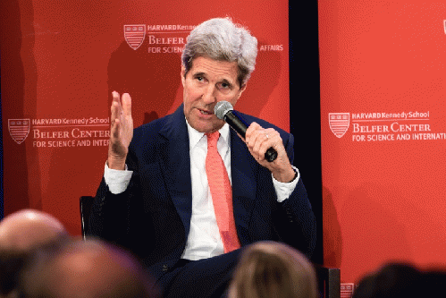 The Belfer Center hosted Secretary of State John Kerry for a conversation about Iran, Russia, Syria, and the world on October 13, 2015., From ImagesAttr