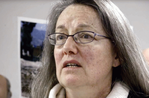 Video still from Mary Anne Grady Flores' press conference before reporting to jail. Video still from Mary Anne Grady Flores' press conference before reporting to jail.