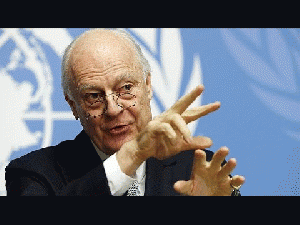 United Nations Special Envoy for Syria, Staffan de Mistura. United Nations Special Envoy for Syria, Staffan de Mistura.