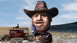 Caricature of Ammon Bundy