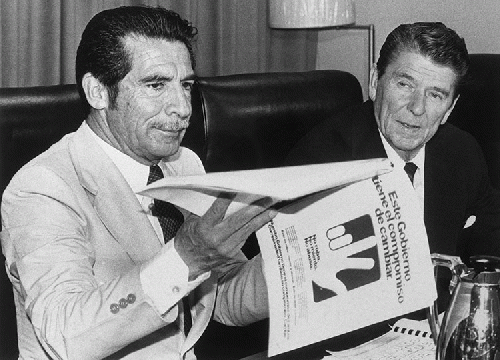 Efrain Rios Montt with Ronald Reagan, December 1982., From ImagesAttr