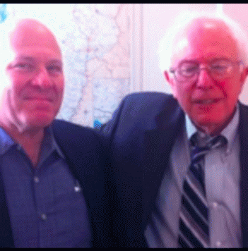 Rob Kall meets with Bernie Sanders in his Senate office in the Dirksen Building around 2010