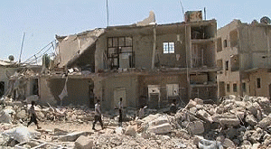 File:Azaz Syria during the Syrian Civil War Missing front of House ..., From GoogleImages