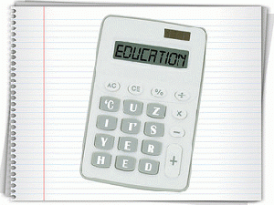 Education Calculator on Notebook, From FlickrPhotos