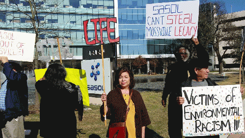 Mossville protest at Sasol Houston Head Quarters