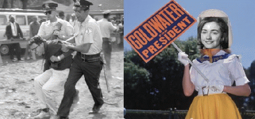 In '63 Sanders was arrested protesting segregated housing, Hillary was a 'Goldwater Girl'