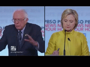 Bernie Sanders and Hillary Clinton