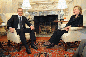 Hillary Clinton with Tony Blair, From WikimediaPhotos