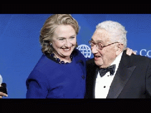 Former U.S. Secretaries of State Henry Kissinger and Hillary Clinton, From YouTubeVideos