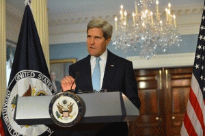 U.S. Secretary of State John Kerry delivers remarks on Syria at the Department of State in Washington, D.C., on Aug. 30, 2013., From ImagesAttr