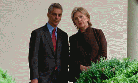 Rahm Emanuel and HIllary Clinton