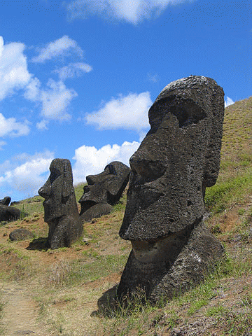 Easter Island moai: Contemplating perhaps the sunken continent their builders once called home?