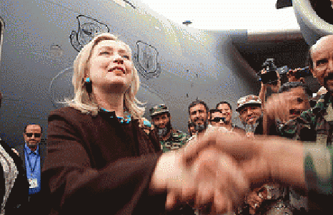 Secretary Clinton Arrives in Tripoli