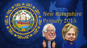 New Hampshire Primary Bernie Sanders vs. Hillary Clinton - Caricatures