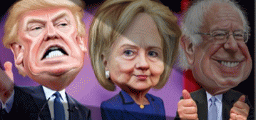 MSM spotlights Donald Trump vs. Hillary Clinton and Bernie Sanders