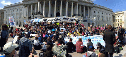 Over 400 activists were arrested outside the US Capitol., From ImagesAttr