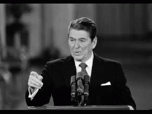 President Ronald Reagan, delivering his Inaugural Address on Jan. 20, 1981. President Ronald Reagan, delivering his Inaugural Address on Jan. 20, 1981.