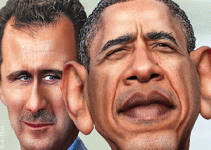 Bashar Hafez al-Assad and Barack Obama