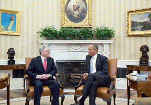 Obama meets with SCOTUS nominee Judge Merrick Garland.