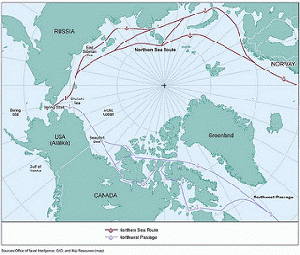 Figure 2: Trans-Arctic Sea Routes