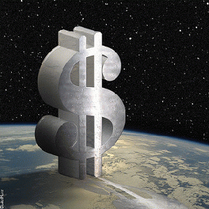 Dollar Sign in Space - Illustration