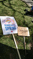 two signs at day 2 of Democracy Spring, From MyPhotos