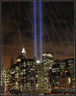 9/11 Lights from the Brooklyn Bridge, From FlickrPhotos