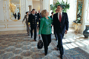 Barack Obama and Hillary Clinton