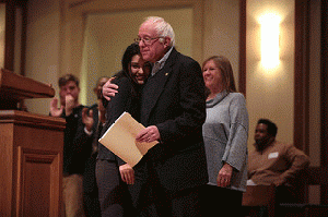 Bernie & Jane Sanders with supporter