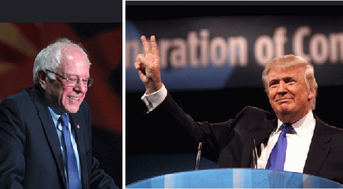 Bernie Sanders and Donald Trump