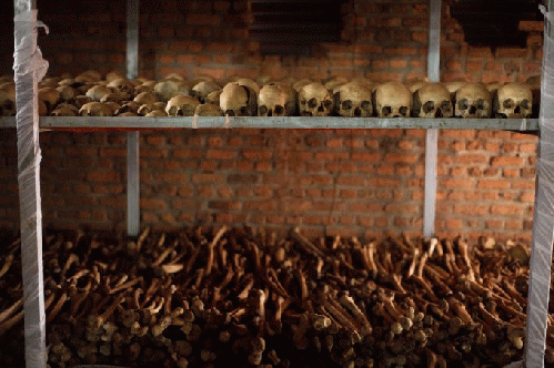 Rwandan skulls & bones in Nyamata Church