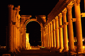 Palmyra, Great Colonnade and Monumental Arch, From FlickrPhotos