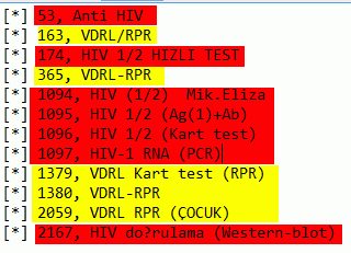 Table 1. Turkish hospitals database. HIV- and syphilis tests