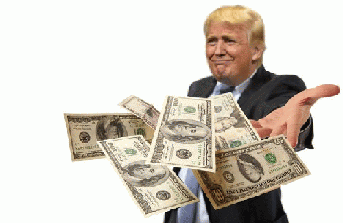 Trump Throwing Money, From ImagesAttr