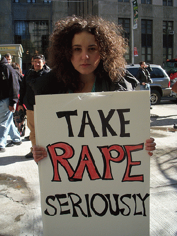 Protester with Placard