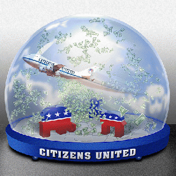 Citizens United Money Globe