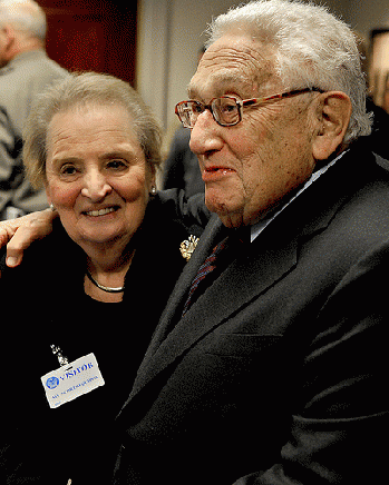 Henry Kissinger and Madeleine Albright