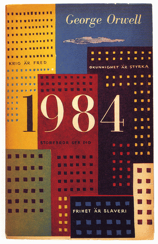 01 Olle Eksell, book cover, 1959, George Orwell, 1984