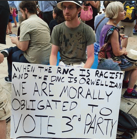 Protester at Occupy DNC: Vote 3rd Party