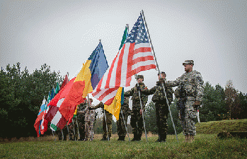 Multinational color guard, From FlickrPhotos