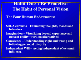 Proactive the habit of Personal Vision