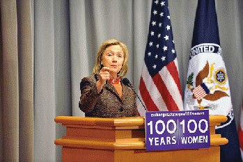 Secretary Clinton Launches the .100 Women Initiative: Empowering Women and Girls through International Exchanges.