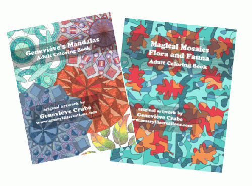 Genevieve Crabe's  Adult Coloring Books