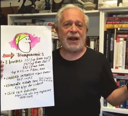 Robert Reich posts a video on Facebook describing Trumponomics, From ImagesAttr