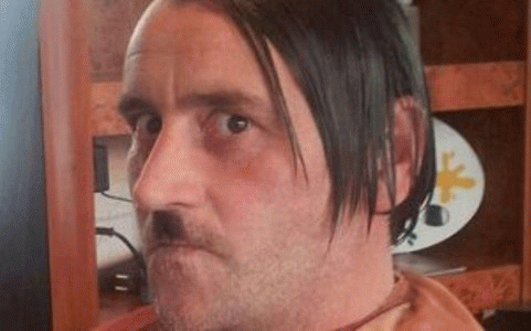 Lutz Bachmann, the Pegida founder, proudly depicting himself as Hitler on his facebook post. He has a criminal record for sixteen burglaries, drunk driving, dealing with cocaine and assaults., From ImagesAttr