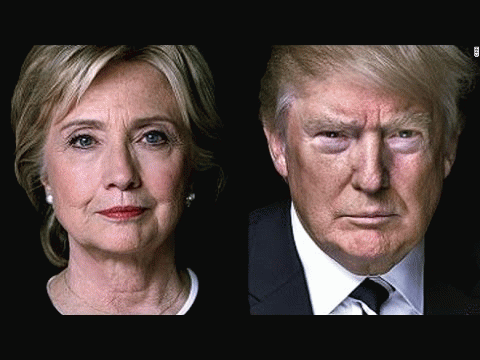 Clinton and Trump, From ImagesAttr