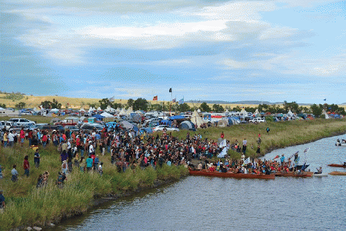 Sacred Stones Camp at Standing Rock, Sept 8, 2016.