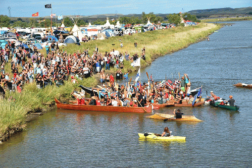 Sacred Stones Camp at Standing Rock, Sept 8, 2016.