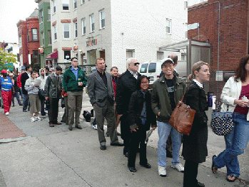 Waiting to vote